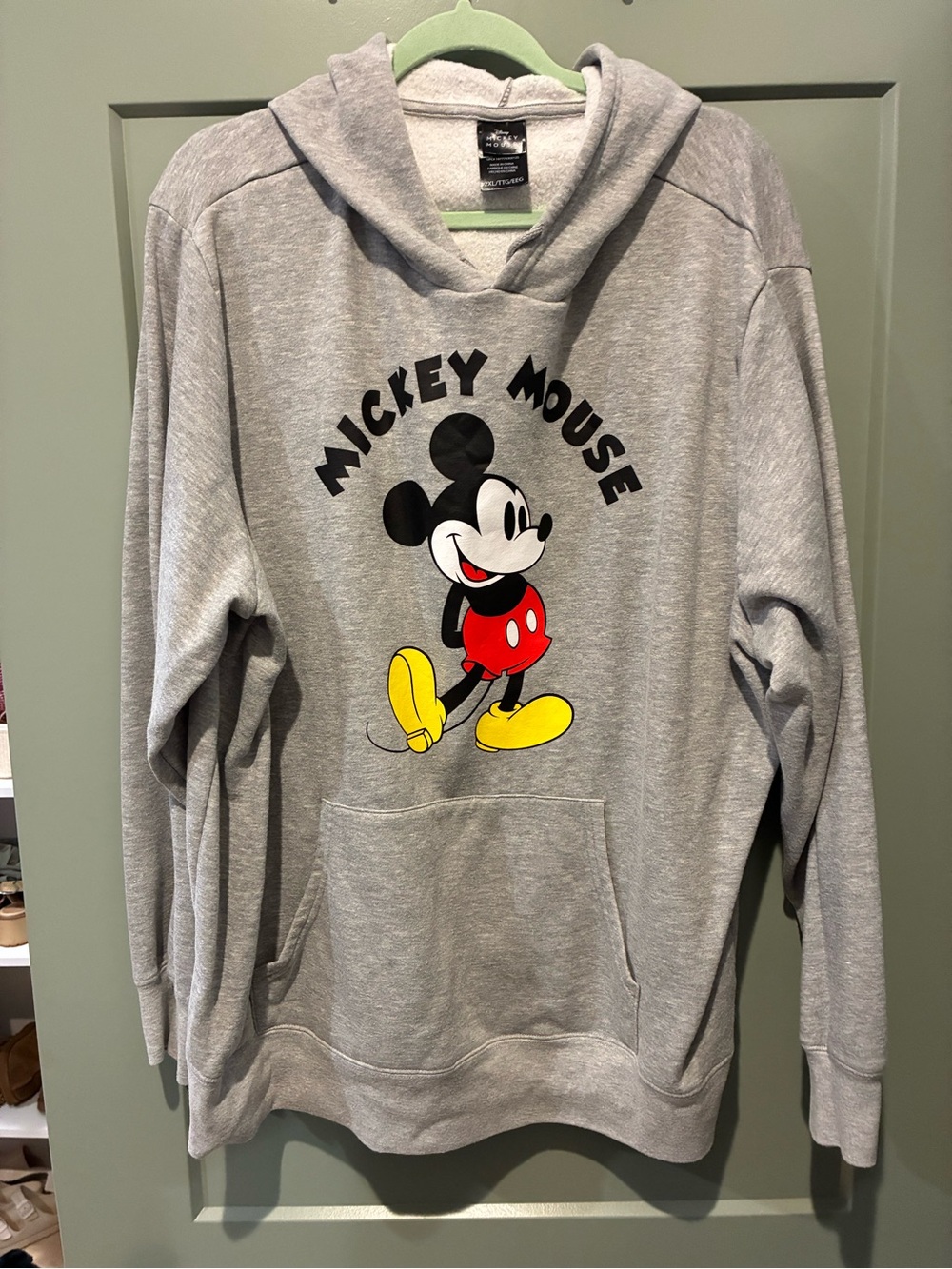 Disney Mickey Mouse Hoodie Gray Sweatshirt size xxl